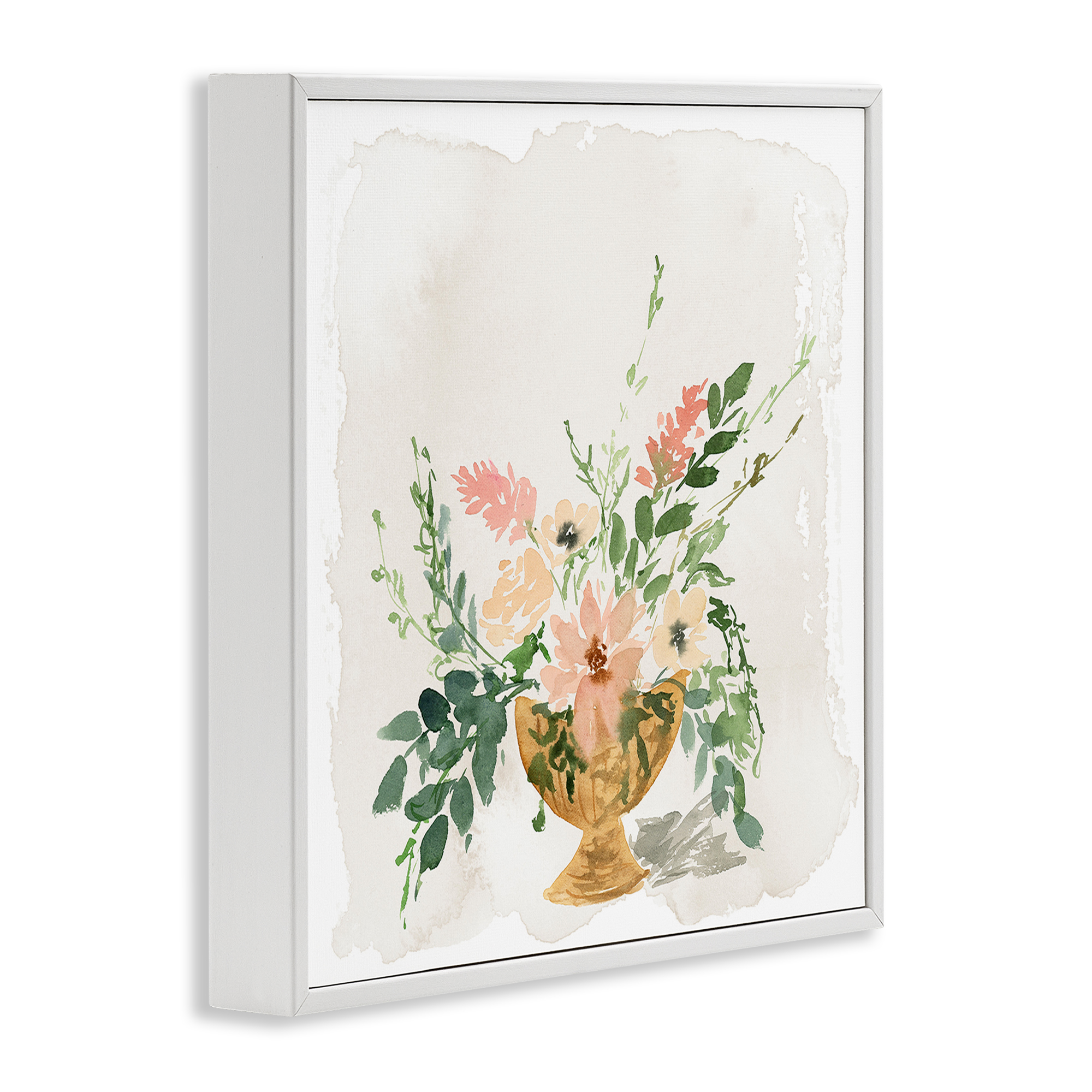 Stupell Industries Sunday's Best Florals Botanical & Floral Painting White Framed Art Print Wall Art, 17 x 17