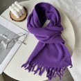 thumbnail image 2 of Women New Scarf Autumn Winter Pure Color Scarve Femme Knitted Fashion Shawl Unisex For Women, 2 of 5
