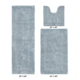thumbnail image 2 of Better Trends 3 Piece Bathroom Rugs Set 100% Cotton Soft Bath Rug Water Absorbent, Reversible, Machine Washable for Bathroom Decor Toilet Base Contour, Luxury Runner Mat Blue Lux Collection, 2 of 4