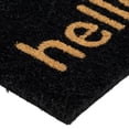 thumbnail image 5 of Northlight Black Coir "Hello" Outdoor Doormat 18" x 30", 5 of 5