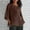 Coffee, variant on AOOCHASLIY Ladies Tops Clothes Fashion Women's Solid Summer Round-Neck 3/4 Sleeve Casual Loose Blouses Tops