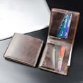 thumbnail image 6 of Portable Fashion PU Leather Card Bag Business Card Case Ultra-thin Men Wallet Mini Coin Purse Male Purses Money Clips BROWN, 6 of 8