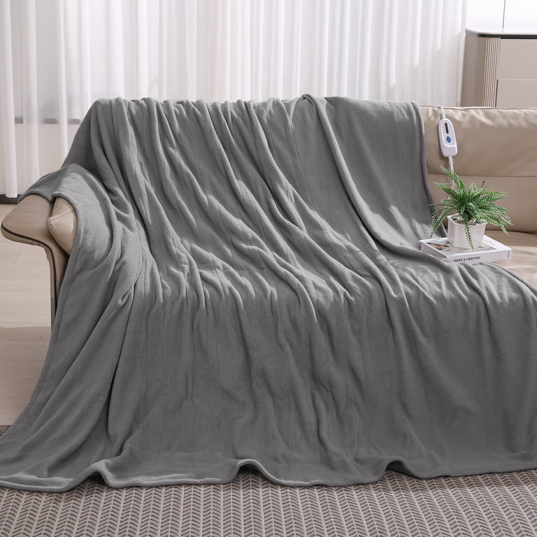 MaxKare Electric Heated Blanket Full Size 77'' x 84'' with 4 Heating  Levels, 10H Auto-off, ETL certification - Gray - Walmart.com
