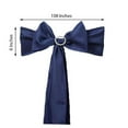 thumbnail image 2 of BalsaCircle 5 Polyester Chair Sashes Bows Ties Navy Blue, 2 of 4