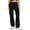 Black women's cargo pants a1, variant on Cagogo Women's Drawstring Cargo Pants Straight Leg Loose Fit Solid Casual Everyday Active Long Trousers Summer Hiking Travel Lounge Pants, Purple XL
