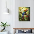 thumbnail image 3 of Nawypu Parrot Wall Art: Tropical Rain Forest Animal Picture Canvas Print Painting For Living Room Wall Decor - Beautiful Bird Framed Poster Farmhouse Modern Home Decorations, 3 of 4