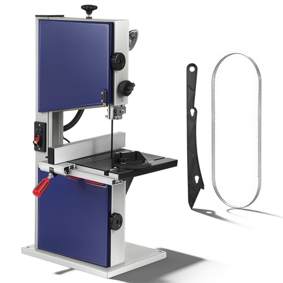 Plagage 10 Inch Band saw for Woodworking 0.78HP 120V 5. Band Saw with Tilting Miter Gauge & Double-Sided Fence for Detailed Woodwork