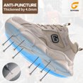 thumbnail image 3 of LAoutun Work Shoes for Men Steel Toe Shoes for Men Cushioning Steel Toe Construction Footwear Beige, 3 of 6