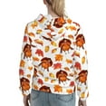 thumbnail image 7 of Kdxio Thanksgiving Turkey Leaves Print Womens Oversized Hoodies Sweatshirts Hooded Pullover Tops Sweaters Casual-X-Large, 7 of 7