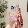 thumbnail image 1 of Funda de teléfono con cordón y correa de muñeca, carcasa con flores brillantes para iPhone 13, 14, 12, 11 Pro Max, X, XR, XS Max, 7, 8 Plus, SE 2020 Fivean unisex, 1 of 2