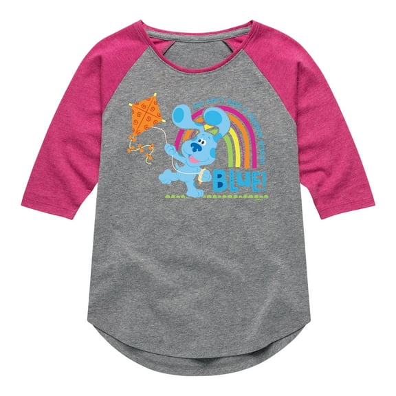 Blue Clues & You! - Can't Have Rainbow Without Blue - Toddler And Youth Girls Raglan Graphic T-Shirt