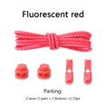 thumbnail image 1 of Lacets Ronds de Sport Sans Attaches, Dégagement Rapide, Verrouillage à Ressort Réglable, Lacets Élastiques, Accessoires de Chaussures pour Enfants et Adultes, Rouge Fluorescent, 1 of 6