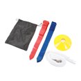 thumbnail image 3 of Juego de banderas y cinturones de fútbol con bandera para niños, adolescentes, adultos, entrenamiento en interiores y exteriores, rojo y azul, 3 of 14