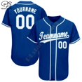thumbnail image 1 of Custom Royal White-Light Blue Baseball Jersey Shirt for team 3D All Over Printed Baseball Jersey Shirts hip hop Tops, 1 of 7