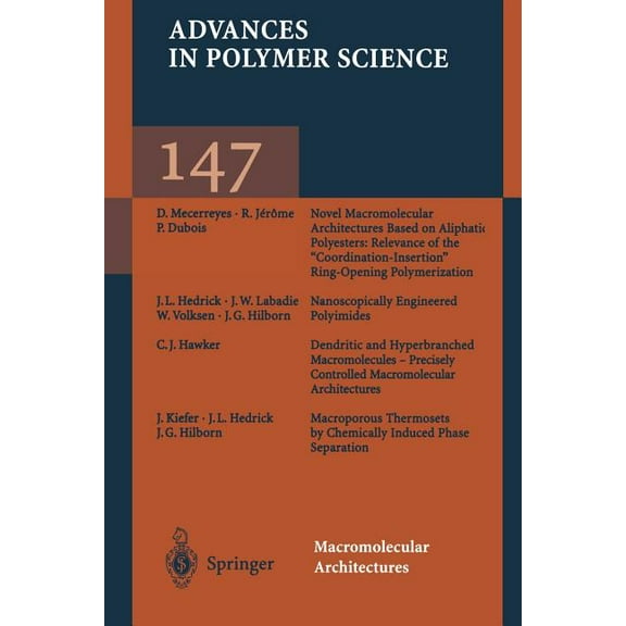 Advances in Polymer Science Macromolecular Architectures, Book 147, (Paperback)