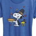 thumbnail image 3 of Peanuts - Thanksgiving Scene - Women's Short Sleeve Graphic T-Shirt, 3 of 6