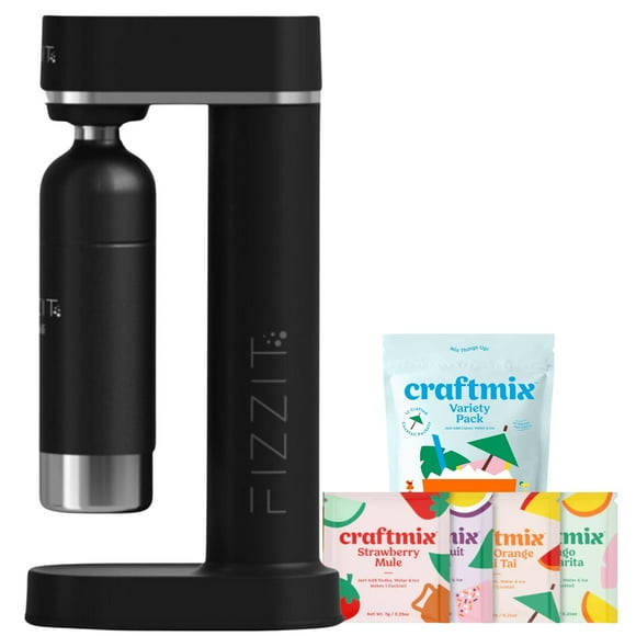 Soda Maker FIZZIT Sparklï con botella de acero inoxidable, paquete de 12
