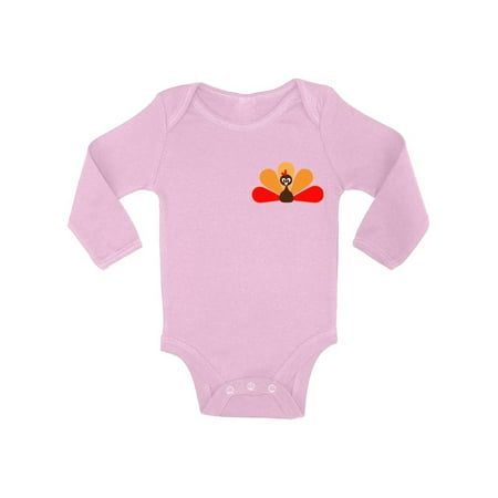 

Awkward Styles Thanksgiving Bodysuit Turkey Baby Romper Pocket Print