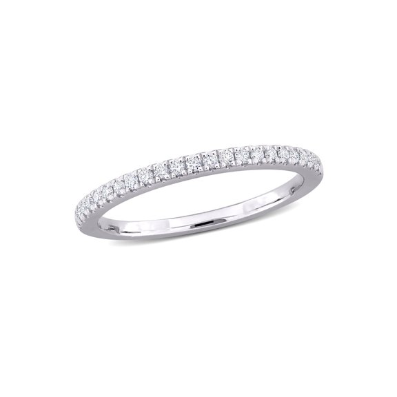 1/6 Carat (Ctw) Lab-Grown Diamond Anniversary Band Ring 14K White Gold for Women