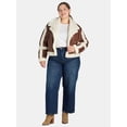 thumbnail image 2 of Madden NYC Women's and Women's Plus Faux Shearling Moto Jacket, 2 of 5