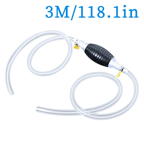 Bomba manual de transferencia de líquidos | Bomba de sifón manual para gasolina, aceite y agua | Extractor de fluidos portátil para vehículos, cortacéspedes y peceras