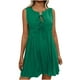 thumbnail image 5 of mfyjkho Vestidos para mujer, Vestido plisado informal sin mangas con cuello redondo y cordones para mujer Vestidos maxi para mujer s, 5 of 9