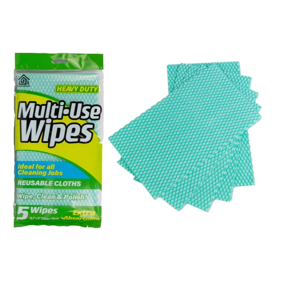 Multipurpose reusable cleaning cloths,Wipe,Clean &Polish for House and office, 19.7"x11", Pack of 5