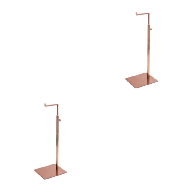 Advancent Handbag Display Rack Shoulder Bags Purse Purpose Multi Stand for Countertop Dibujo de oro rosa 2Conjunto