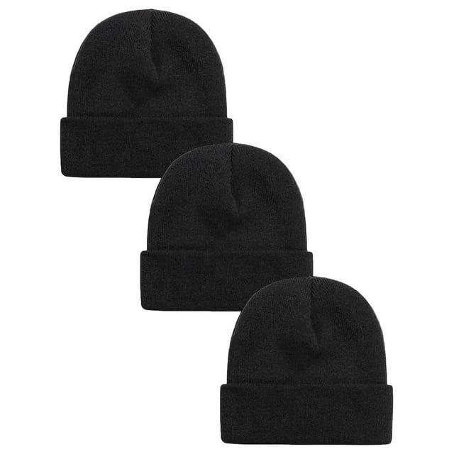 Gorro De Invierno Hombre Para Clima Frío 3Piezas Negro Unitalla