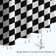 thumbnail image 6 of Black and White Checkered Pattern Shower Curtain 72"x72" ,Bathroom Decorative Shower Curtains Set with 12 Hooks,Modern Waterproof Washable Shower Curtain, 6 of 6