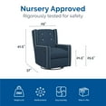 thumbnail image 4 of Baby Relax Mikayla 4-in-1 Nursery Swivel Glider Rocker Recliner, 4 of 8