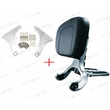 - Multi Purpose Black Backrest & Chrome Mount Bracket for Harley Heritage Softail