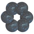 thumbnail image 2 of Haosy Set of 6 Drink Woven Coaster with Holder Heat Resistant Non-Slip Bar Coasters 4 Inches Star Constellation, 2 of 7