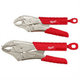 thumbnail image 2 of Milwaukee 48-22-3402 2pc 7" & 10" TORQUE LOCK Curved Jaw Locking Pliers Set, 2 of 3