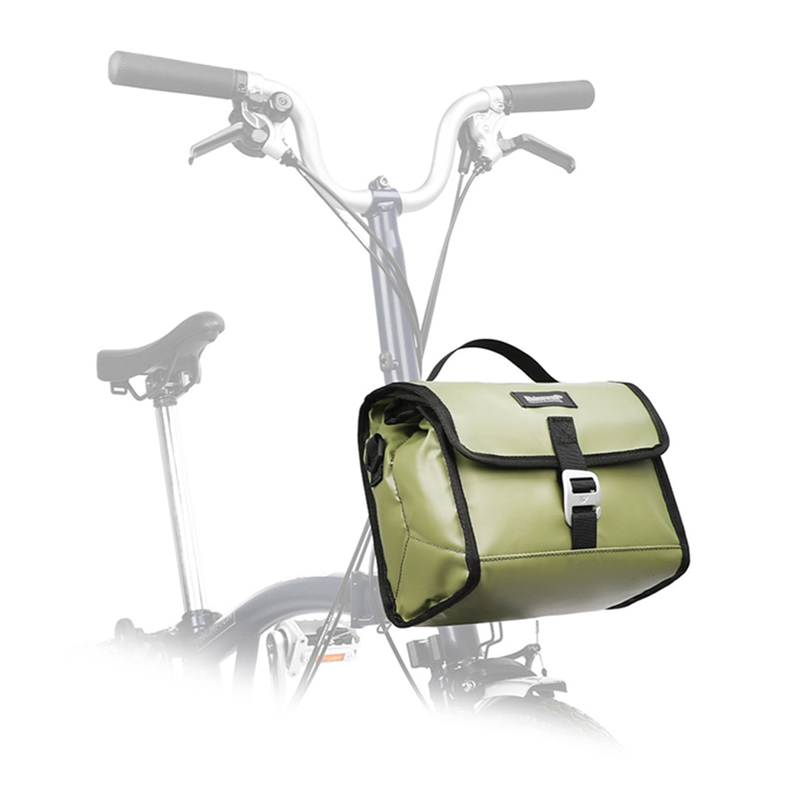 Folding Bike Handlebar Bag Multi functional Bike Front Bag Insulated Bike Basket Bag with Rain Cover