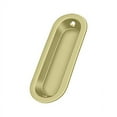 thumbnail image 2 of Deltana FP223U3-UNL Flush Pull, Oblong, 3-1/2" x 1-1/4" x 3/8" in Unlacquered Brass, 2 of 2