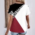 thumbnail image 4 of Fiudx Ofertas Del Día Blusa de Manga Corta de Verano con Cuello En V para Mujer, Sexy, Informal, con Estampado Regular, 4 of 6
