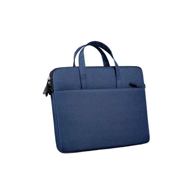 Blue Oxford Cloth Laptop Bag Messenger 14 Inch For Notebook Tablet Travel 15.0X11.0X1.2 In