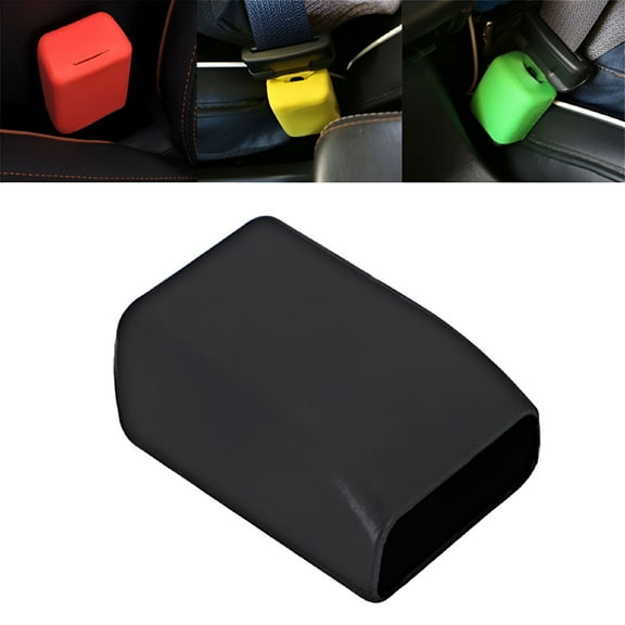 MELIVO Seat Belt Buckle Protective Cover Silicone Car Anti Scratch Dust Case Black