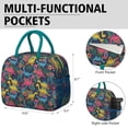 thumbnail image 6 of Womens Colorful Dinosaurs Tropical Floral Pattern Lunch Box for Work,Insulated Lunch Bag for Women,Loncheras Para Mujer,Leakproof Adult Lunch Bag for Work,Beach,Travel,Picnic,Camping, 6 of 7