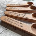 thumbnail image 5 of Coffee Measuring Scoop 2-in-1 Wood Engraved Coffee Scoop And Bag Clip Coffee Spoon 1, 5 of 5