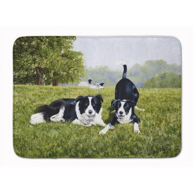 Carolines Treasures FRF0014RUG Permet de Jouer Border Collie Tapis de Mousse à Mémoire Lavable en Machine