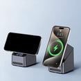 thumbnail image 6 of YIGSECU 15W Charging Hub Adjustable Phone Stand And Minimalist Digital Clock, 6 of 10