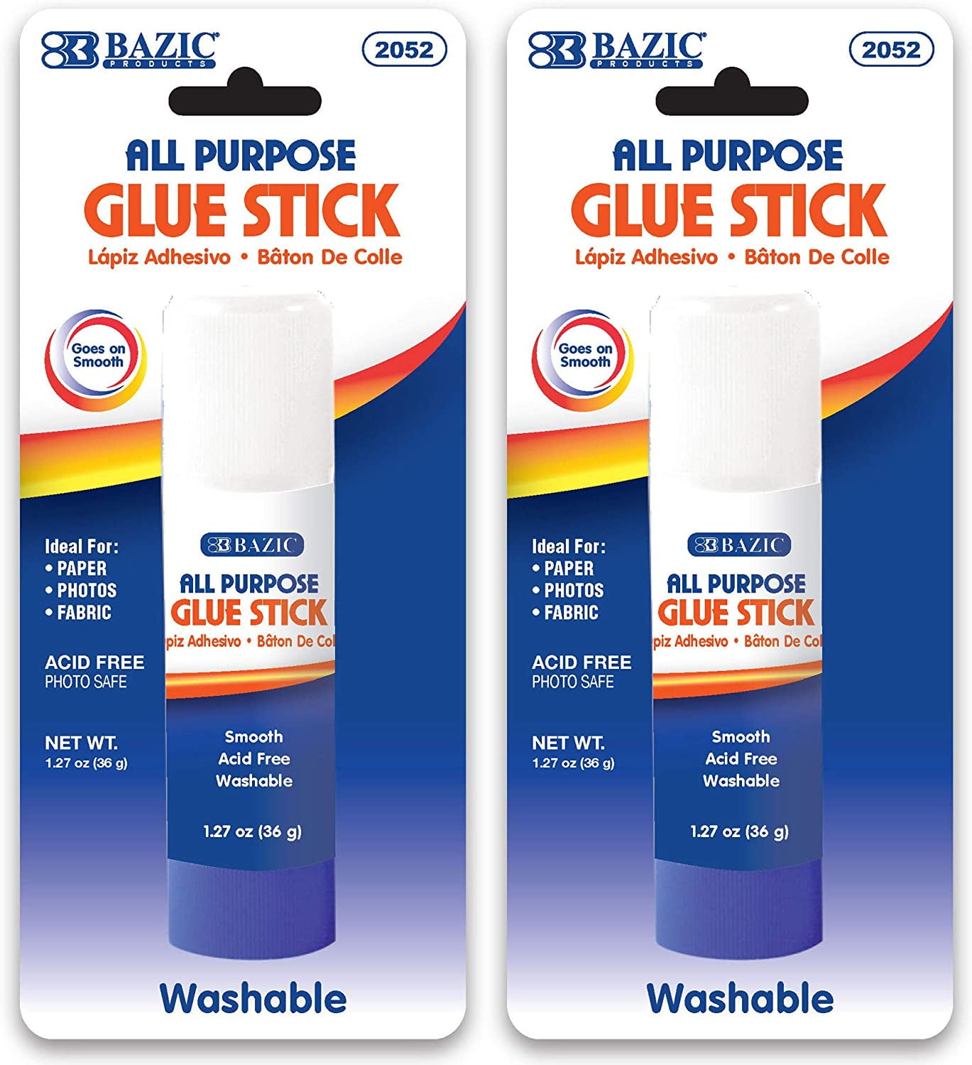 BAZIC Premium Jumbo Glue Stick 36g/1.27 Oz, Acid Free, Glue Sticks, 2