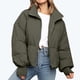 thumbnail image 2 of Abrigos de invierno para mujer, cárdigan de cuello alto sólido a la moda, chaqueta de plumón, abrigo acolchado Odeerbi ODB-3, 2 of 9