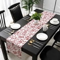 thumbnail image 3 of Red Boho Flower Table Runner 70 Inches Long, Vintage Paisley Farmhouse Pattern Kitchen Coffee Dining Table Decoration for Home Party Birthday Wedding Home Decor 13x70 Inches, 3 of 8