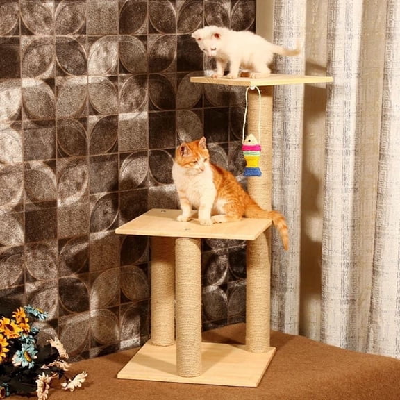 Sisal Rope for Cat Scratcher Repair and Replace Thick Natural Jute Rope for Cat Scratch Post, Cat Trees And Tower DIY Scratching Furniture Cat Toys