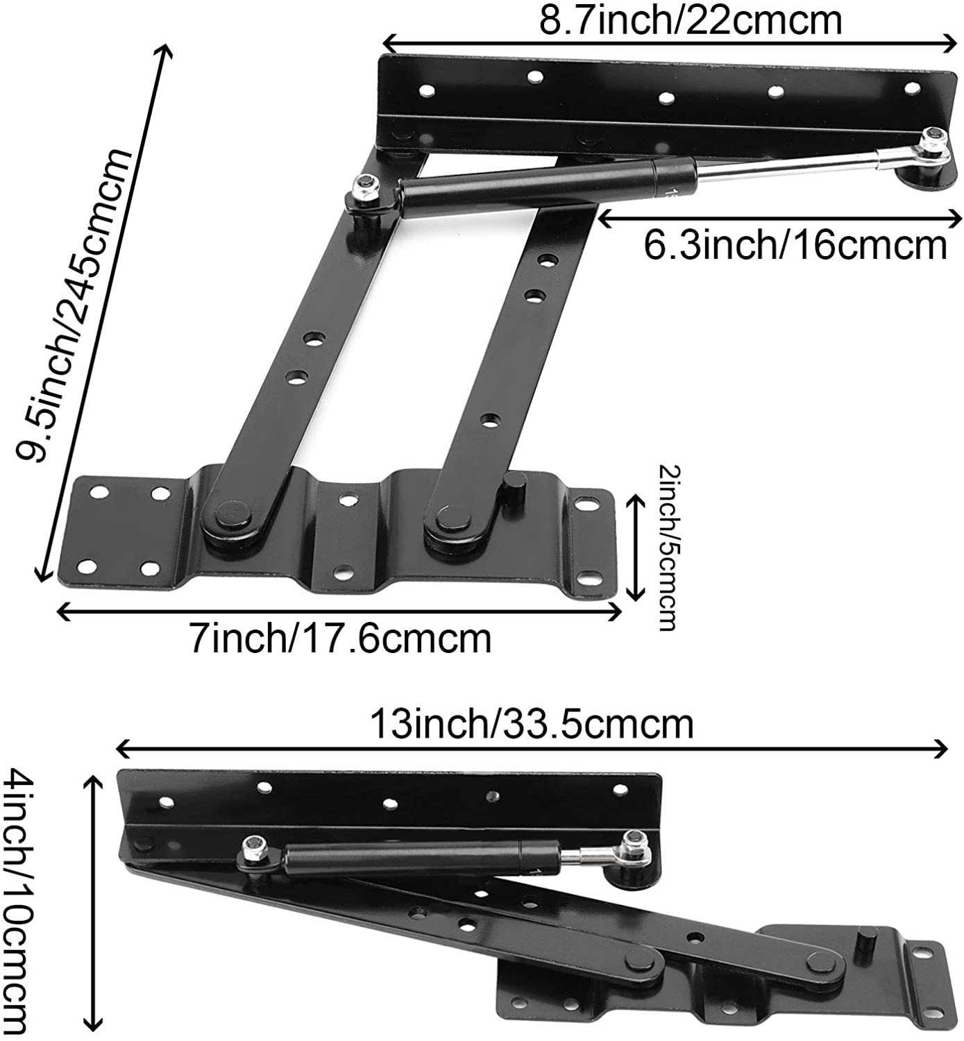 Buy KINJOEK 2 Pairs 150N Folding Lift Up Table Mechanism, Coffee Table
