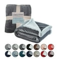 thumbnail image 5 of Deniau Flannel Reversible Sherpa Throw Blanket - Super Soft, 108" x 90", Brown, 5 of 10
