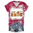 thumbnail image 1 of Fiudx Ofertas Relámpago Camiseta Estampada a La Moda para Mujer, Blusa de Manga Corta, Tops Informales con Cuello Redondo, 1 of 4